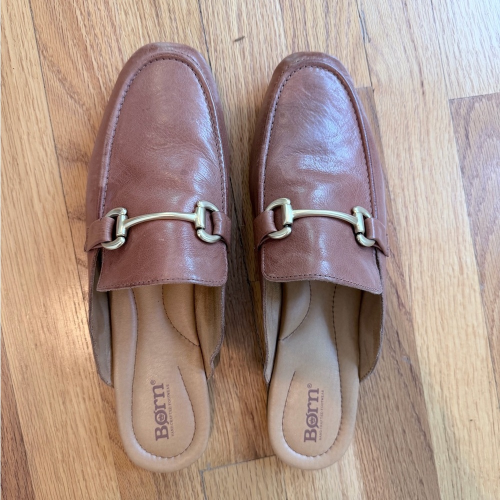 Born Lareina Mules in Cognac Brown, Size 11 - Picture 2 of 8